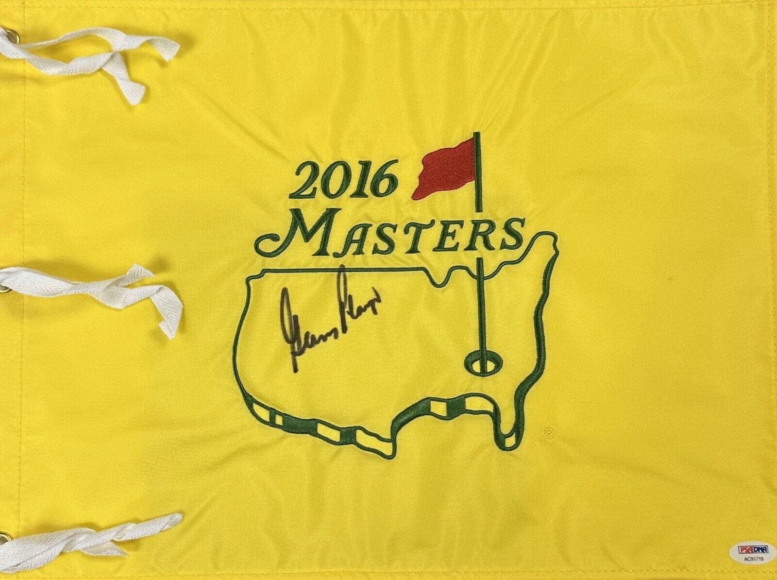 Gary Player Signed Autographed Masters Flag PSA/DNA Authenticated AC91719 Ball gary-player-masters-flag-ac91719, supplier stock photo