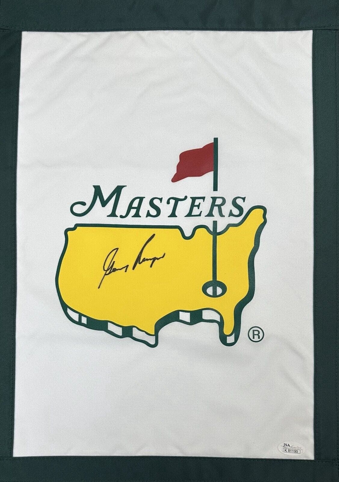 Gary Player Signed Autographed Masters Garden Flag JSA Authenticated K81195 Ball gary-player-masters-garden-flag-k81195, supplier stock photo