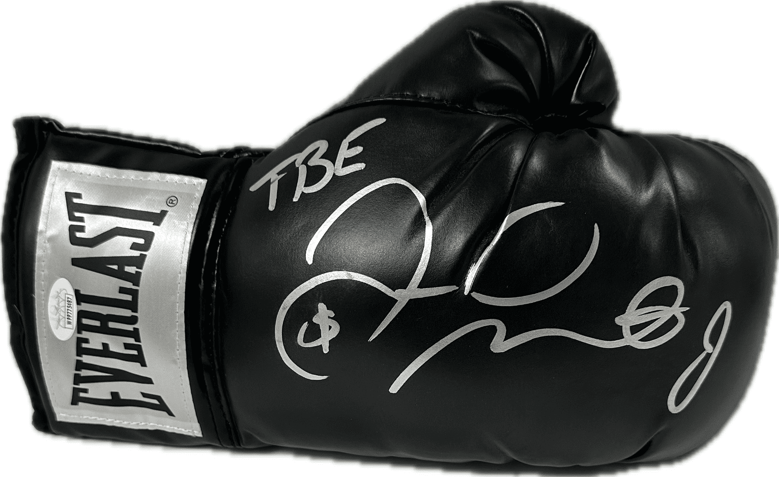 Floyd Mayweather Jr. Signed Autographed Black Boxing Glove JSA Right w/TBE & $ Floyd Mayweather Jr. Glove black-boxing-right-tbe, supplier stock photo