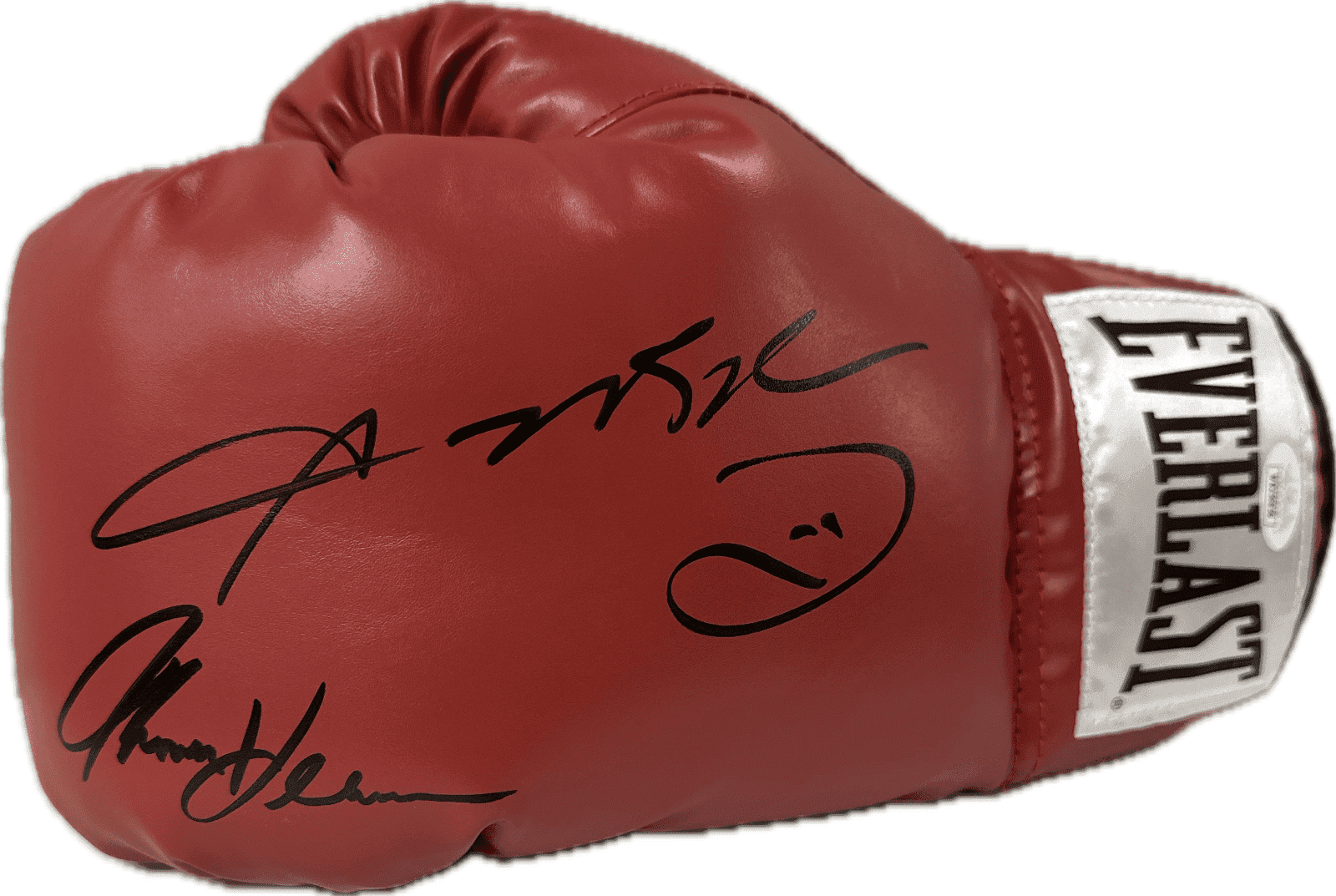 Sugar Ray Leonard & Thomas Hearns Signed Red Left Hand Boxing Glove JSA Authen Sugar Ray Leonard Glove thomas-hearns-red-left-boxing-authen, supplier stock photo