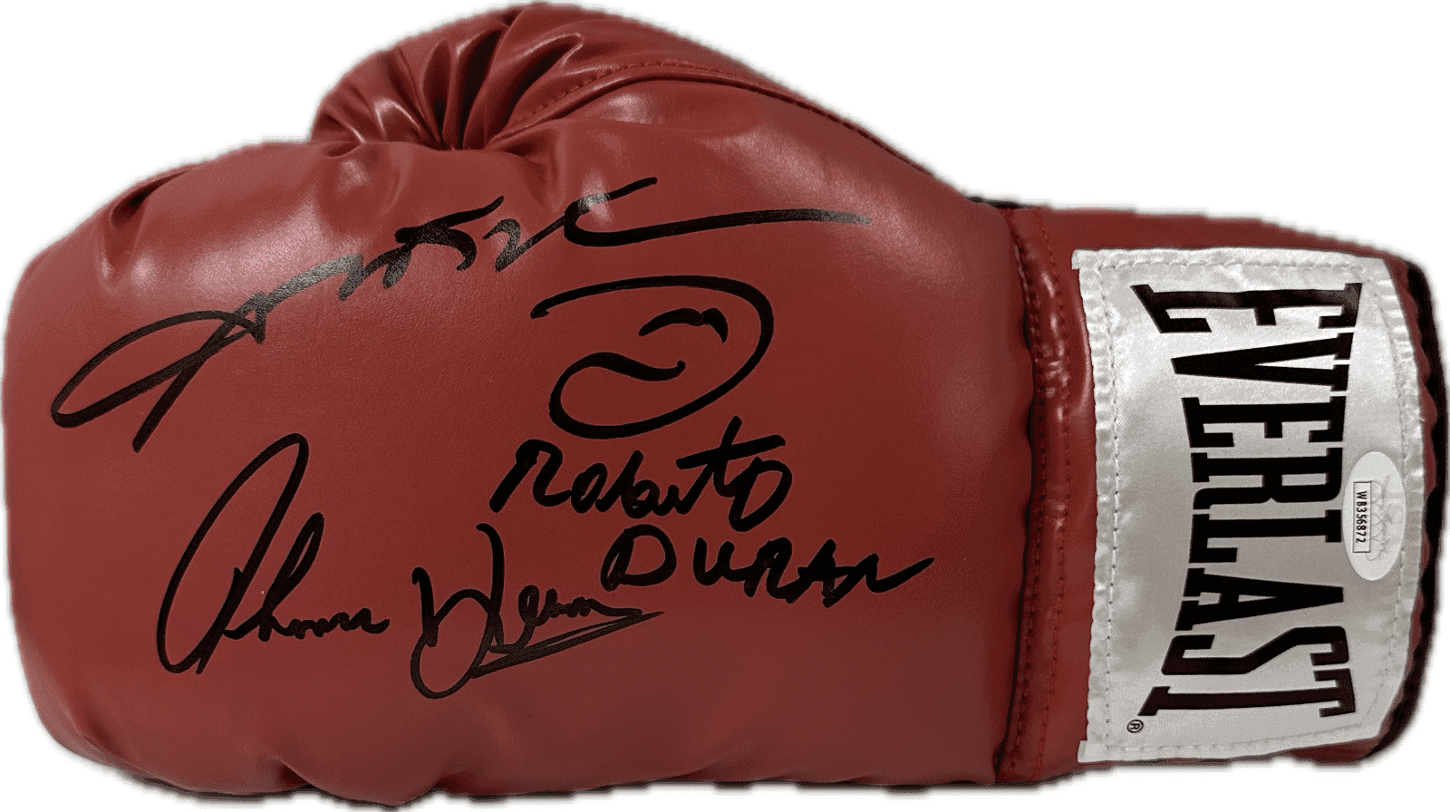 Sugar Ray Leonard Roberto Duran Thomas Hearns Signed Red Left Boxing Glove JSA Sugar Ray Leonard Glove roberto-duran-thomas-hearns-red-left, supplier stock photo