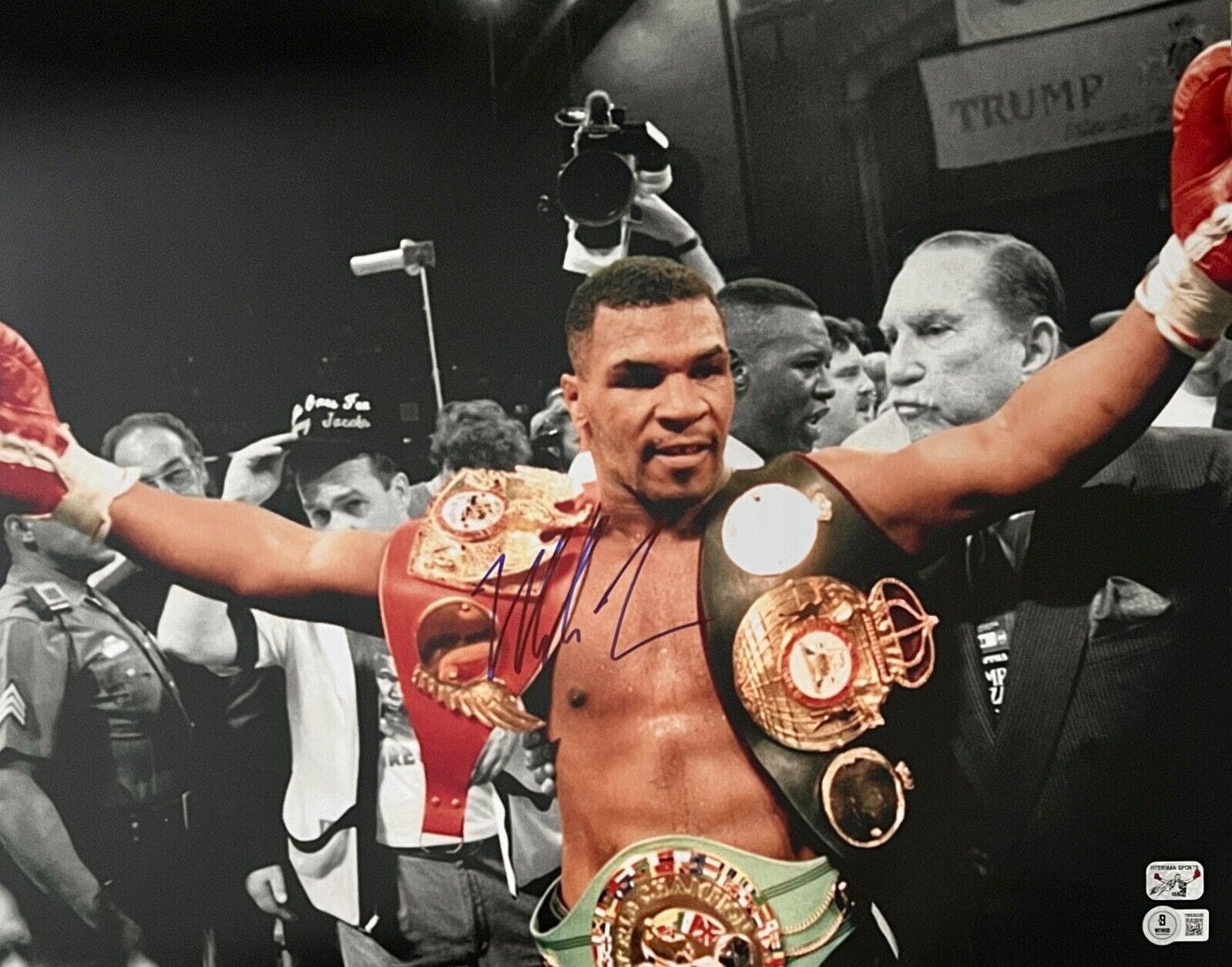 Mike Tyson Signed Autographed Photo 16×20 Beckett & Tyson Hologram Authen Belts Photo 16x20-mike-tyson-16-20-hologram-authen, supplier stock photo
