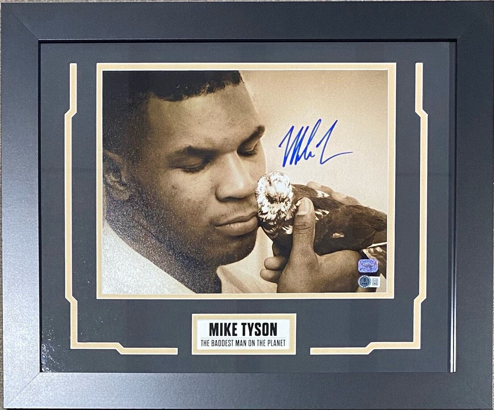 Mike Tyson Signed Framed Photo 11×14 Beckett & Tyson Hologram Authen #9 Mike Tyson Photo 11x14-mike-tyson-framed-11-14-hologram, supplier stock photo