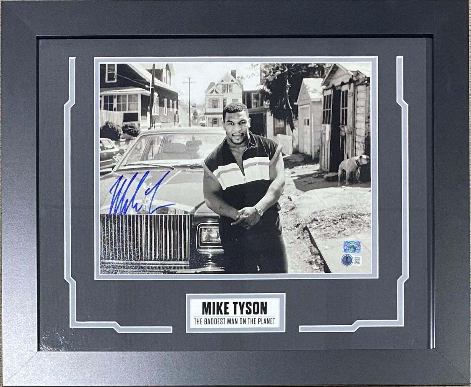Mike Tyson Signed Framed Photo 11×14 Beckett & Tyson Hologram Authen #2 Mike Tyson Photo 11x14-mike-tyson-framed-11-14-hologram, supplier stock photo