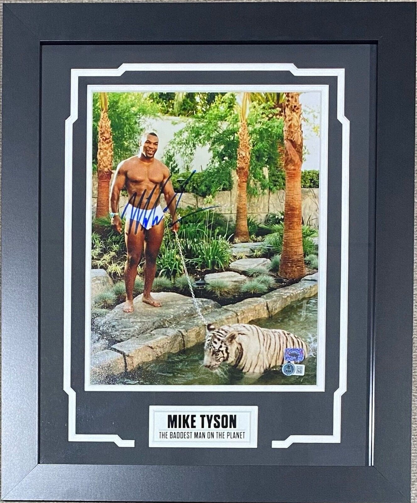 Mike Tyson Signed Framed Photo 11×14 Beckett & Tyson Hologram Authen Tiger 1 Mike Tyson Photo 11x14-mike-tyson-framed-11-14-hologram, supplier stock photo