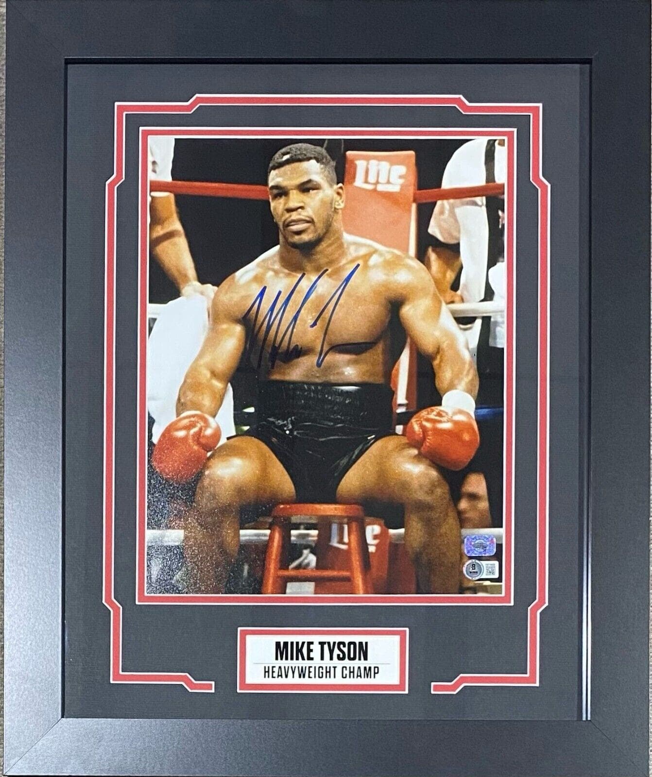 Mike Tyson Signed Framed Photo 11×14 Beckett & Tyson Hologram Authen #6 Mike Tyson Photo 11x14-mike-tyson-framed-11-14-hologram, supplier stock photo