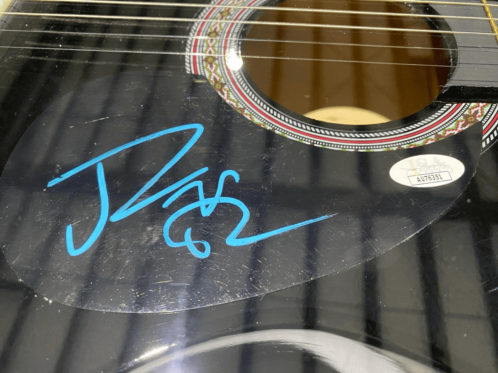 Jelly Roll Signed Black Acoustic Guitar Framed Shadowbox JSA Authentic Other jelly-roll-black-acoustic-guitar-framed, view 2, supplier stock photo