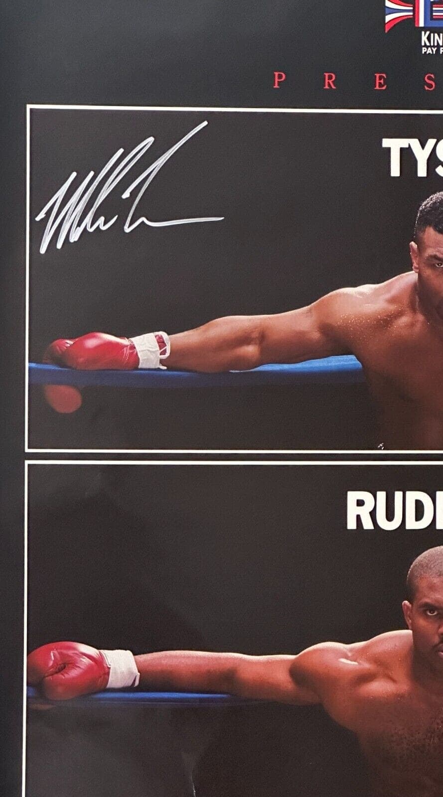 Mike Tyson vs Ruddock II Signed Original Fight Poster JSA & Tyson Holo Authentic Mike Tyson Other vs-ruddock-ii-original-fight-poster, view 2, supplier stock photo