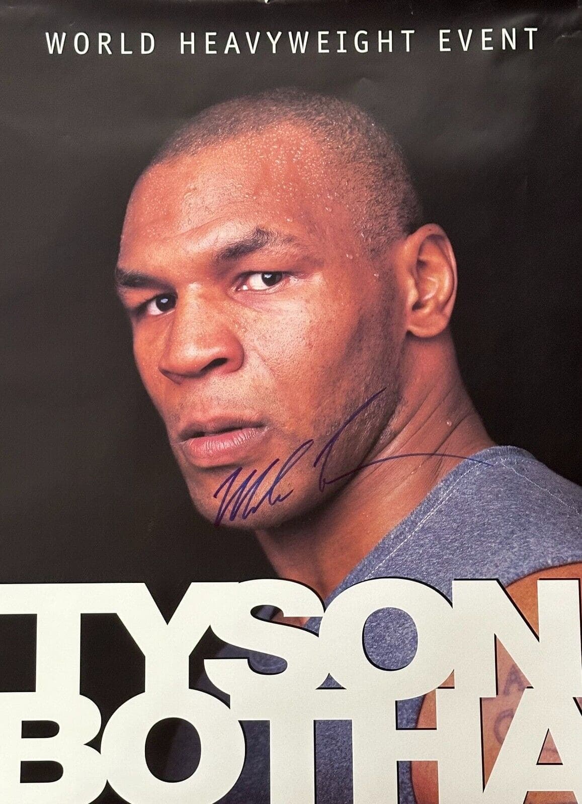 Mike Tyson vs Botha Signed Original Fight Poster JSA & Tyson Hologram Authentic Mike Tyson Other mike-tyson-vs-botha-original-fight, view 2, supplier stock photo