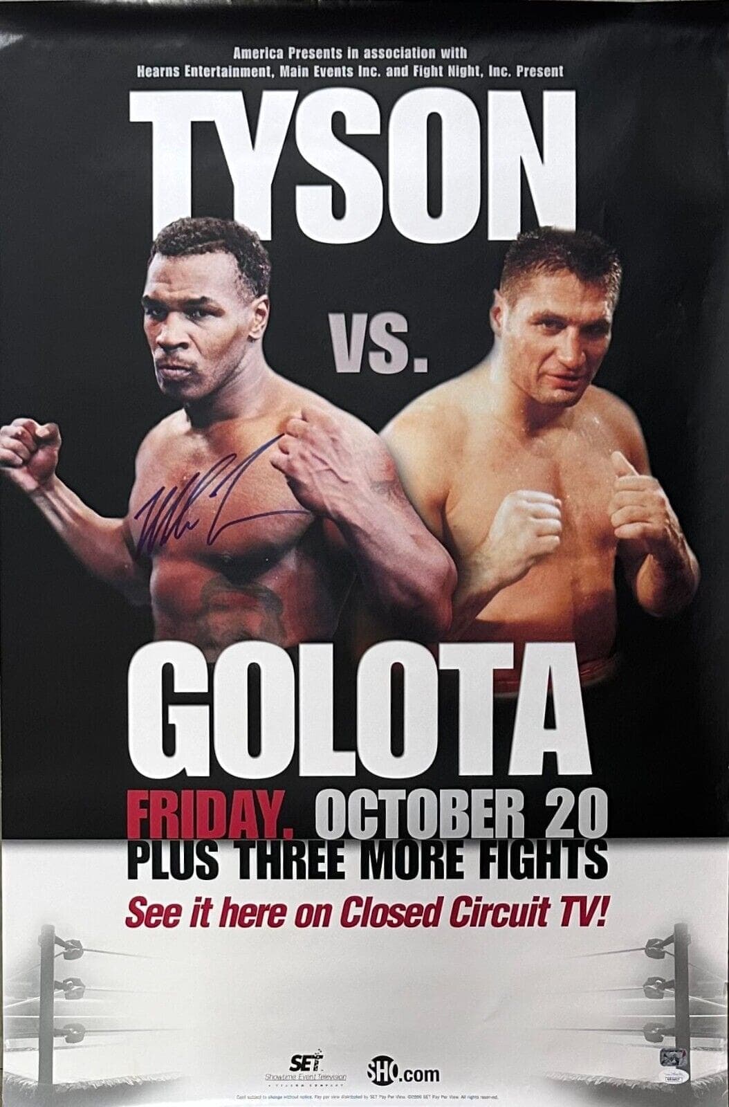 Mike Tyson vs Golota Signed Original Fight Poster JSA & Tyson Hologram Authentic Mike Tyson Other vs-golota-original-fight-poster-hologram, supplier stock photo