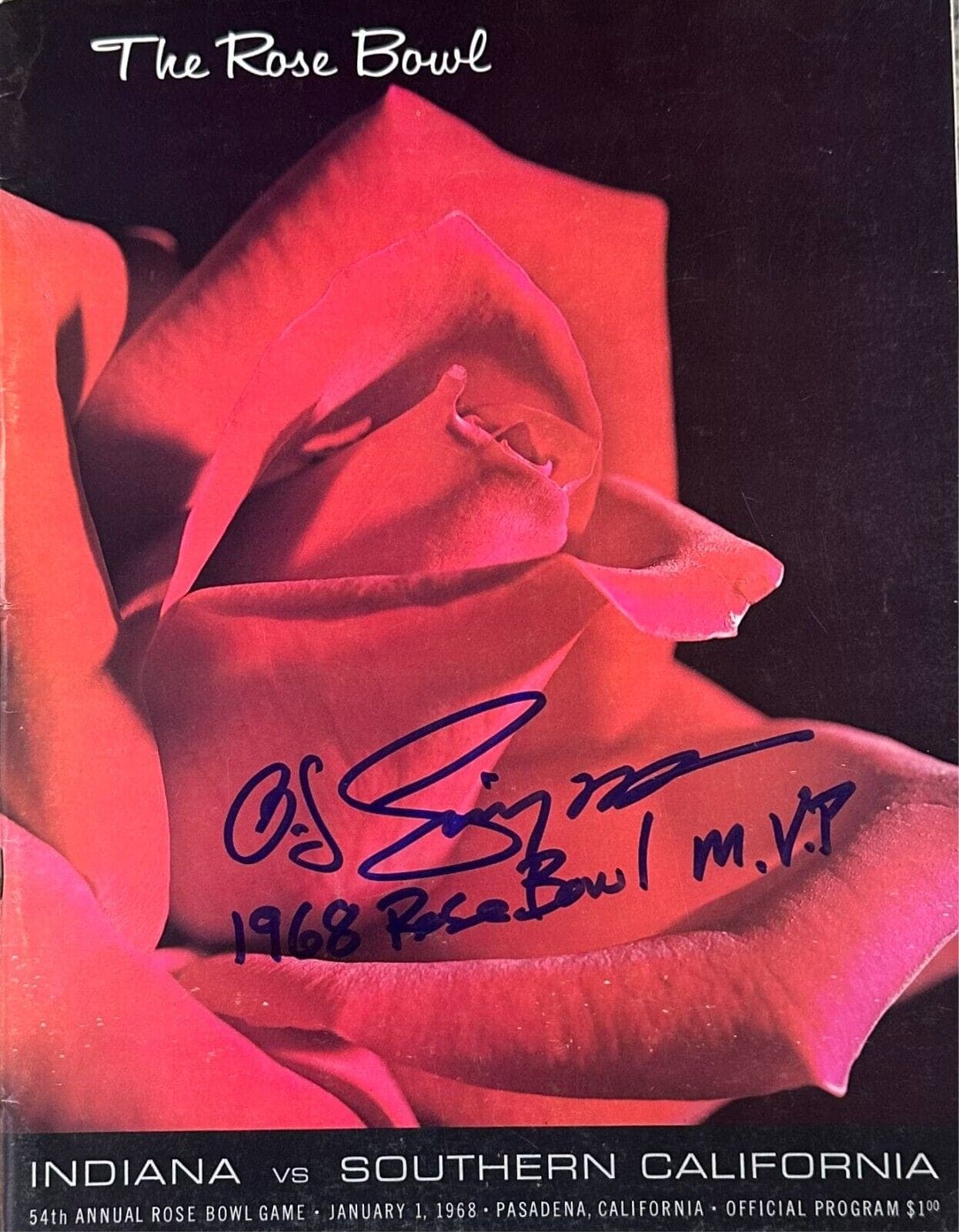O.J. Simpson Signed Autographed 1968 The Rose Bowl Program JSA Indiana vs USC O.J. Simpson Other simpson-1968-rose-bowl-program-indiana, supplier stock photo