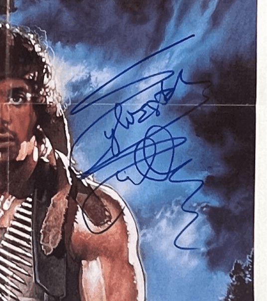 Sylvester Stallone Signed First Blood Original Movie 27×41 Poster BAS AC67505 Other 27x41-sylvester-stallone-first-blood-original, view 2, supplier stock photo