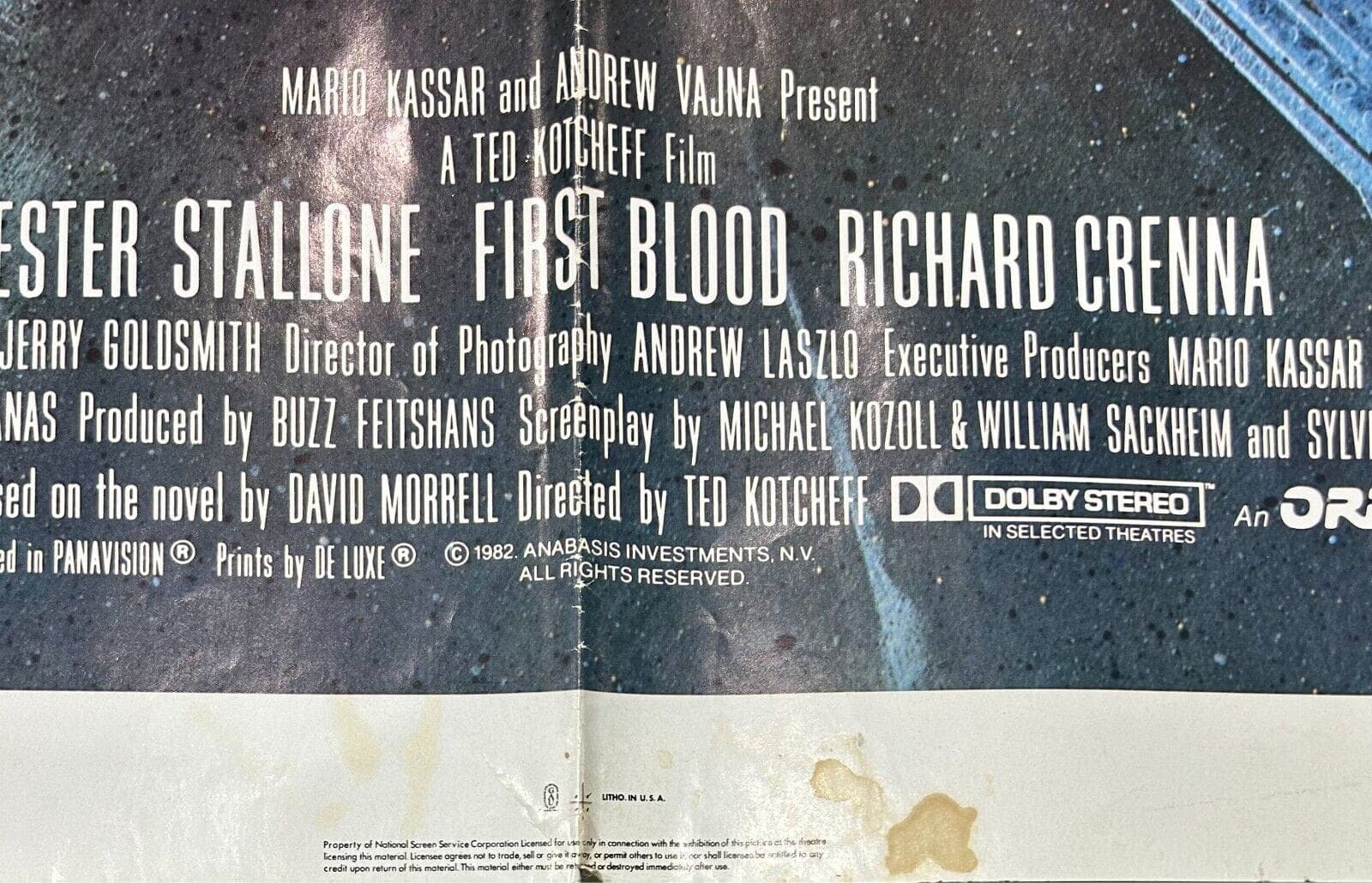 Sylvester Stallone Signed First Blood Original Movie 27×41 Poster BAS AC67507 Sylvester Stallone Other 27x41-sylvester-stallone-first-blood-original, view 5, supplier stock photo