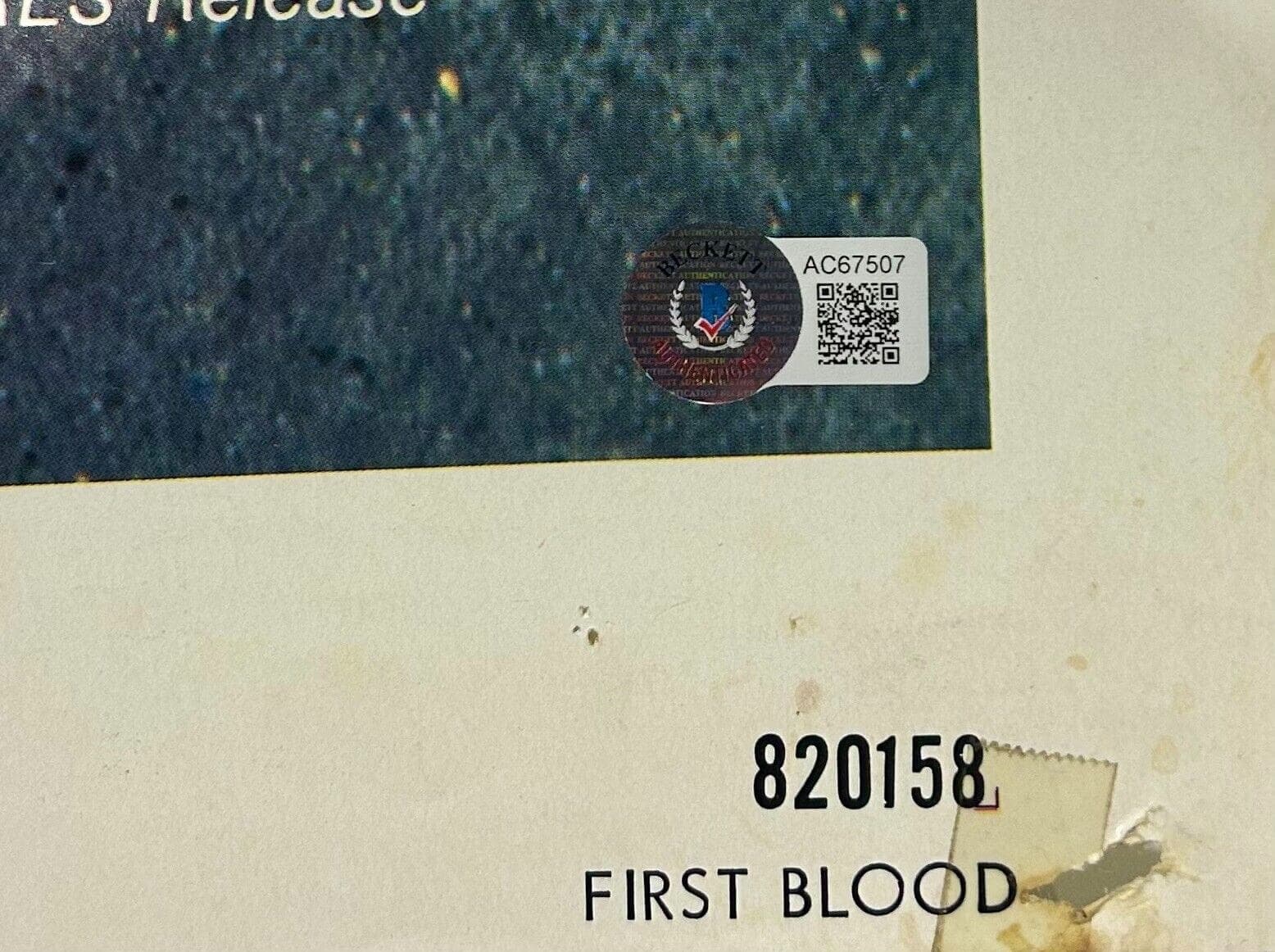 Sylvester Stallone Signed First Blood Original Movie 27×41 Poster BAS AC67507 Sylvester Stallone Other 27x41-sylvester-stallone-first-blood-original, view 3, supplier stock photo
