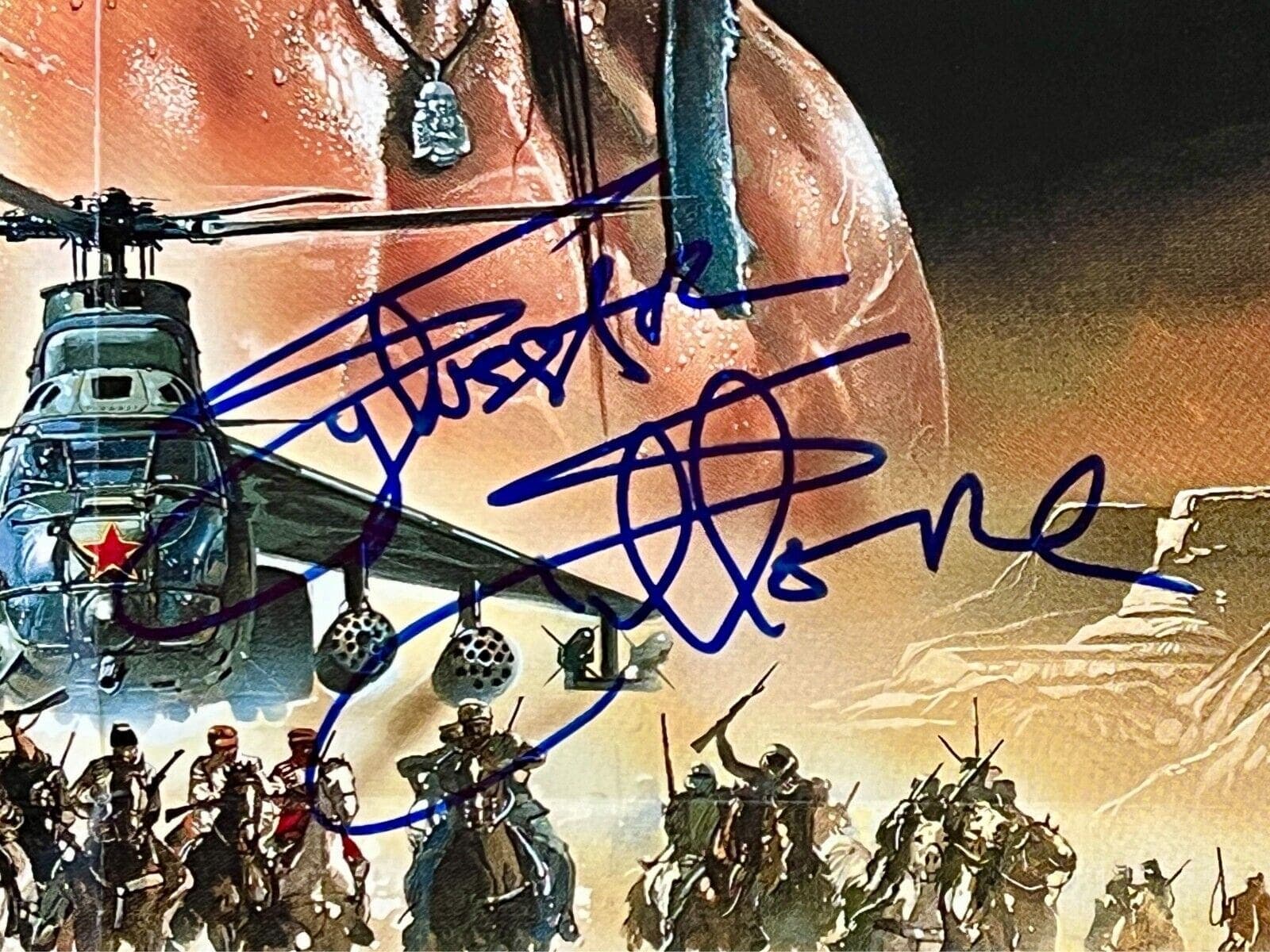 Sylvester Stallone Signed Rambo 3 Original German Movie 23×33 Poster BAS AC29751 Other 23x33-sylvester-stallone-rambo-3-original-german, view 2, supplier stock photo