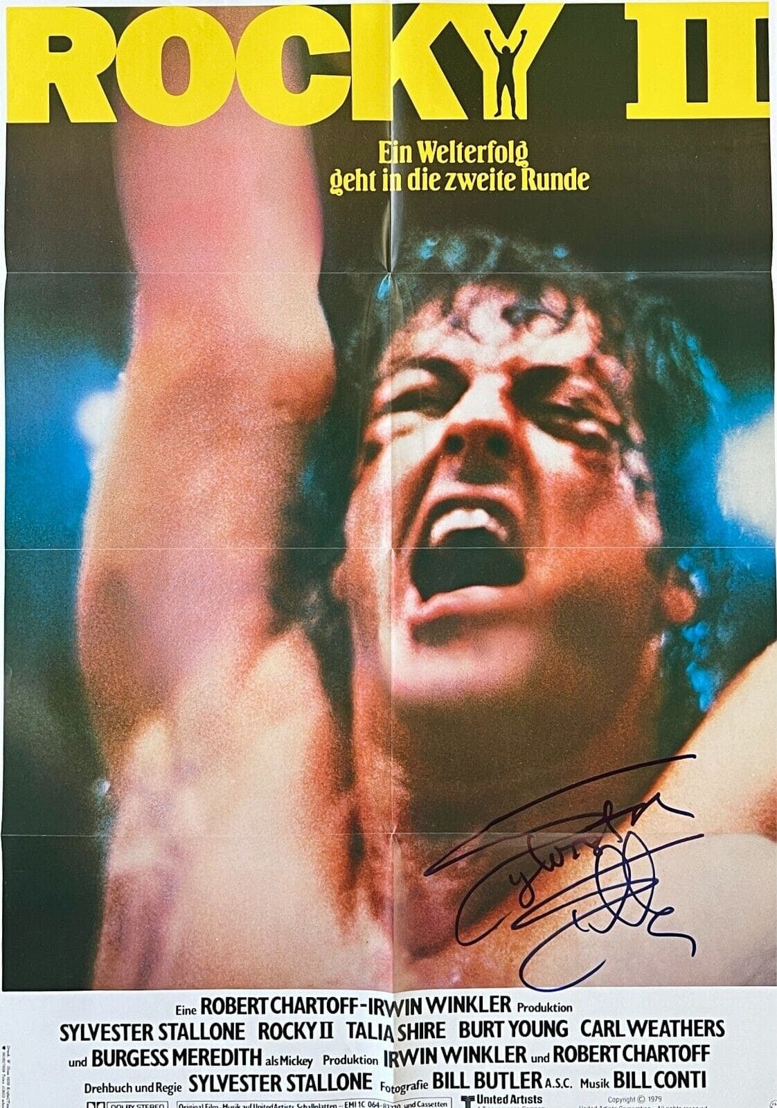 Sylvester Stallone Signed Rocky II German Movie 23×33 Poster BAS AC29750 Other 23x33-sylvester-stallone-rocky-ii-german-movie, supplier stock photo