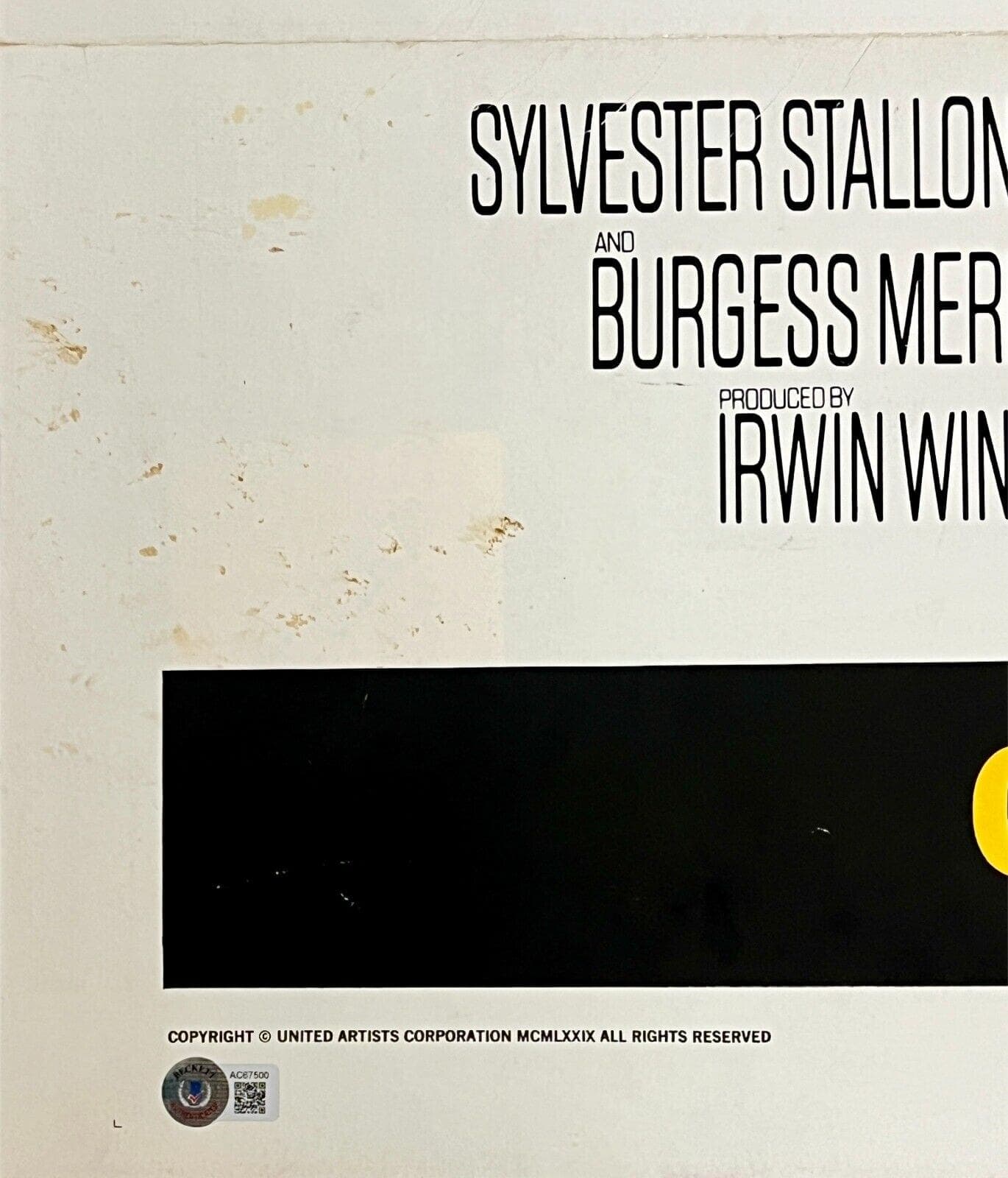 Sylvester Stallone Signed Rocky II Original Movie 27×41 Poster BAS AC67500 Other 27x41-sylvester-stallone-rocky-ii-original-movie, view 5, supplier stock photo