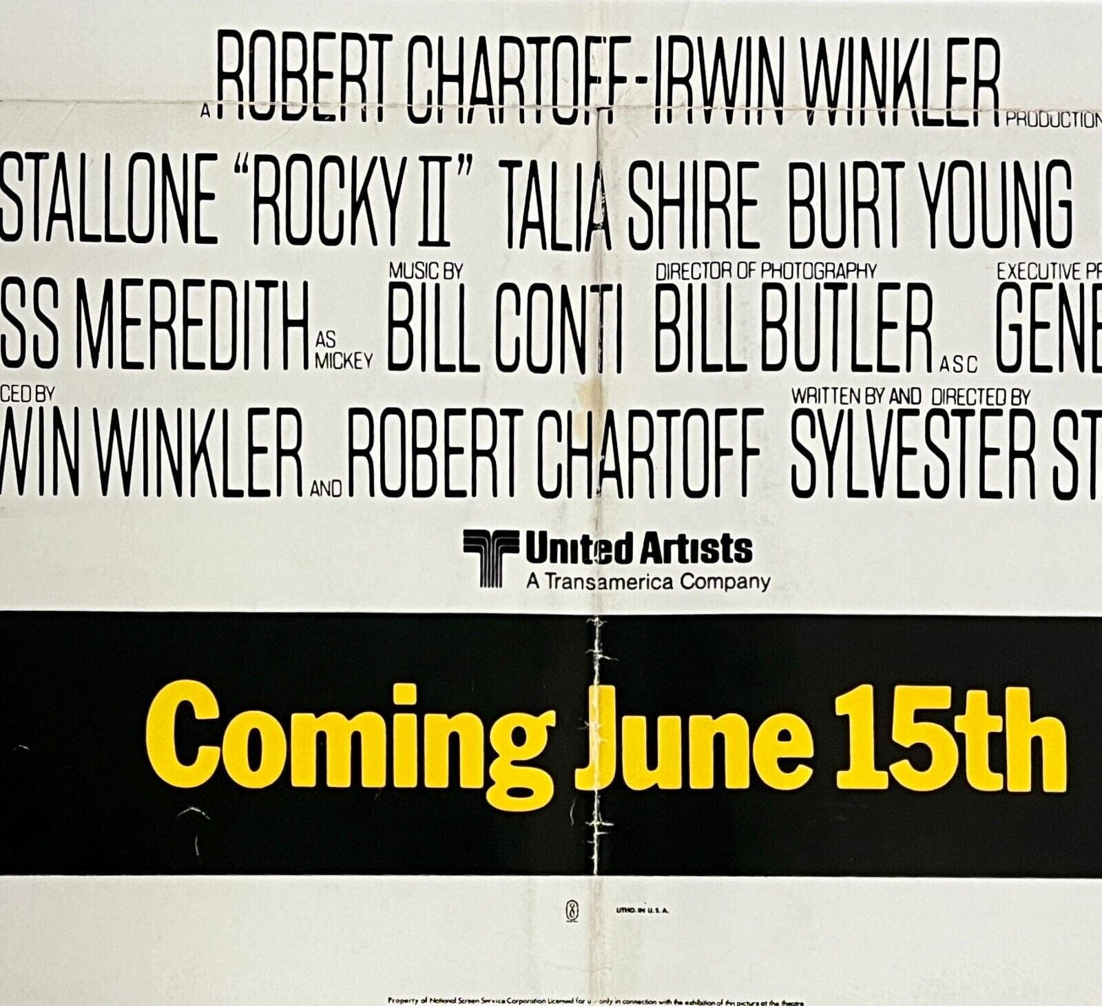 Sylvester Stallone Signed Rocky II Original Movie 27×41 Poster BAS AC67500 Other 27x41-sylvester-stallone-rocky-ii-original-movie, view 4, supplier stock photo