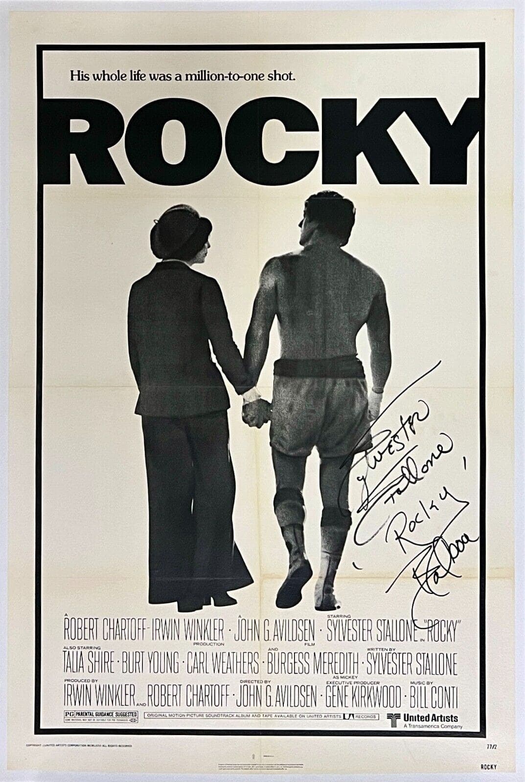 Sylvester Stallone Signed Rocky Original 21×47 Linen-Backed Poster BAS AC29823 Other 21x47-sylvester-stallone-rocky-original-21-47, supplier stock photo
