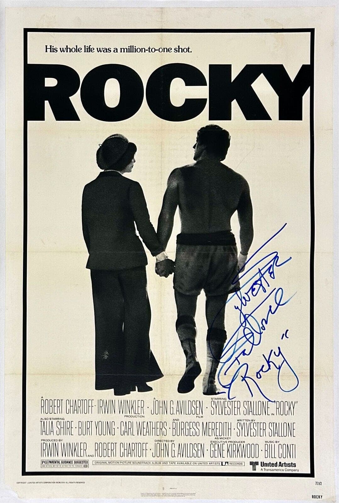 Sylvester Stallone Signed Rocky Original 21×47 Linen-Backed Poster BAS AC29822 Other 21x47-sylvester-stallone-rocky-original-21-47, supplier stock photo