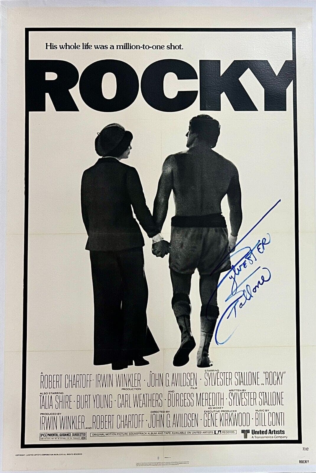 Sylvester Stallone Signed Rocky Original 21×47 Linen-Backed Poster BAS AC29821 Other 21x47-sylvester-stallone-rocky-original-21-47, supplier stock photo