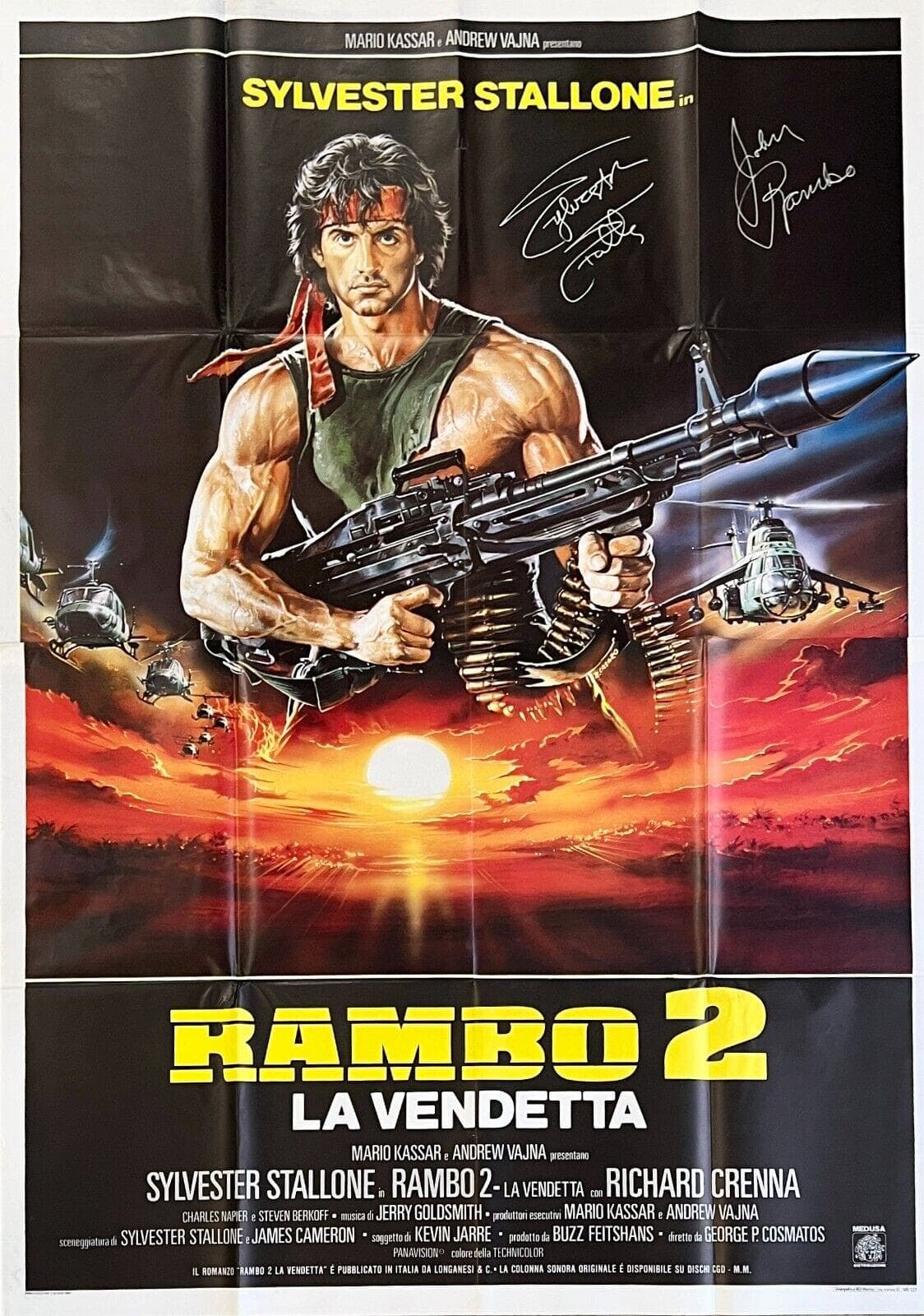 Sylvester Stallone Signed Rambo 2 Original 55×80 Italian Poster BAS AC29820 Sylvester Stallone Other 55x80-sylvester-stallone-rambo-2-original-55, supplier stock photo