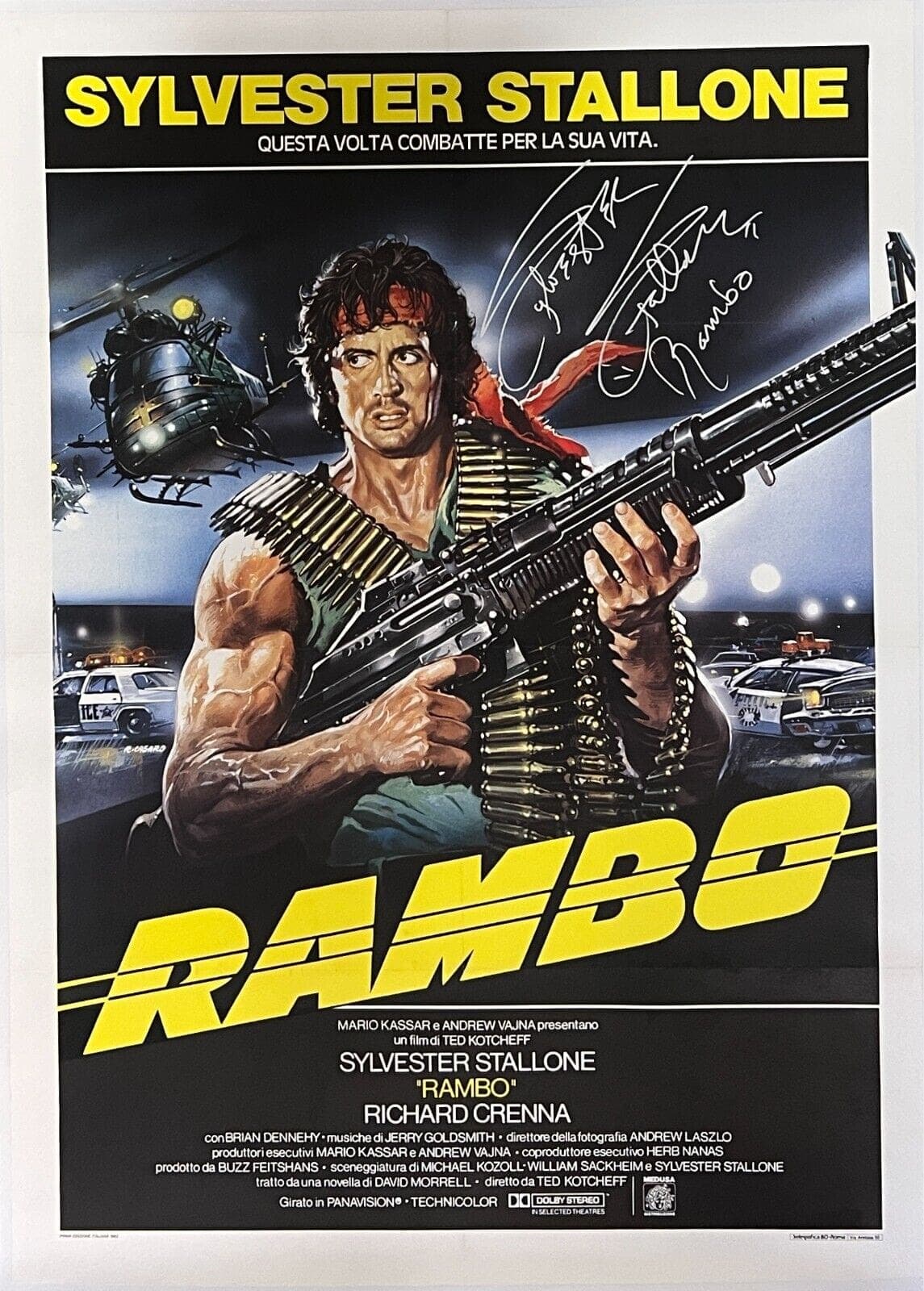 Sylvester Stallone Signed Rambo Original 39×53 Linen-Backed Poster BAS AC29825 Sylvester Stallone Other 39x53-sylvester-stallone-rambo-original-39-53, supplier stock photo