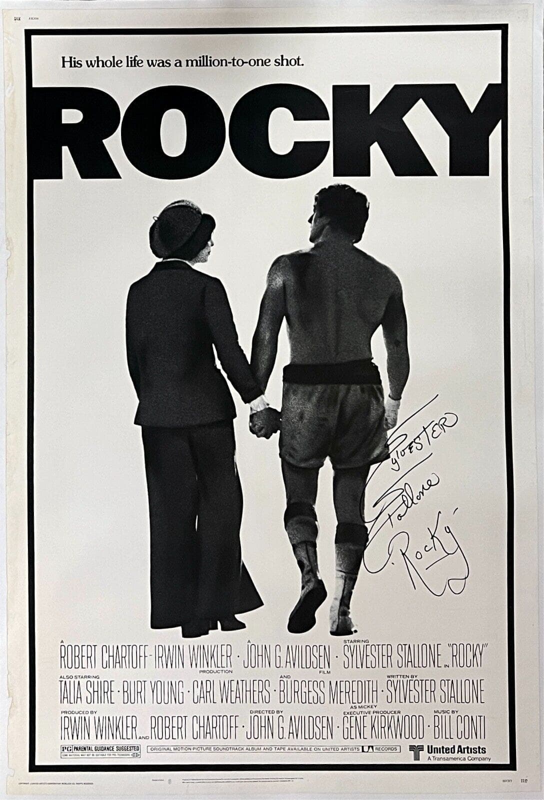 Sylvester Stallone Signed Rocky Original 40×59 Linen-Backed Poster BAS AC29827 Sylvester Stallone Other 40x59-sylvester-stallone-rocky-original-40-59, supplier stock photo