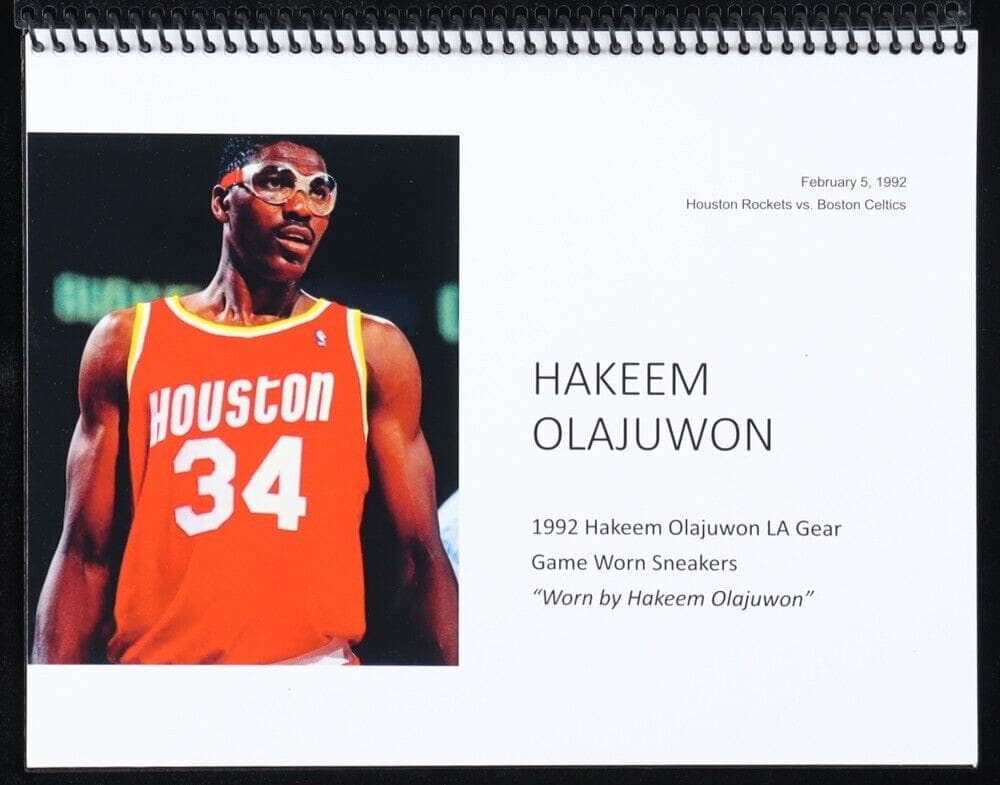 Hakeem “The Dream” Olajuwon Signed 1992 Game-Worn Pair of Lite Gear Shoes Other hakeem-dream-olajuwon-1992-game-worn, Houston Rockets, view 15, supplier stock photo