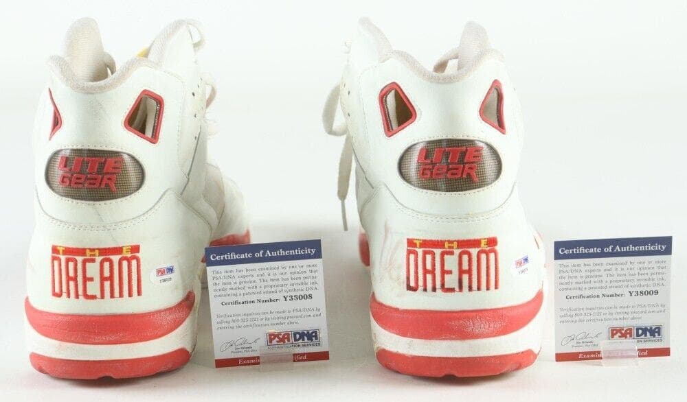 Hakeem “The Dream” Olajuwon Signed 1992 Game-Worn Pair of Lite Gear Shoes Other hakeem-dream-olajuwon-1992-game-worn, Houston Rockets, view 14, supplier stock photo