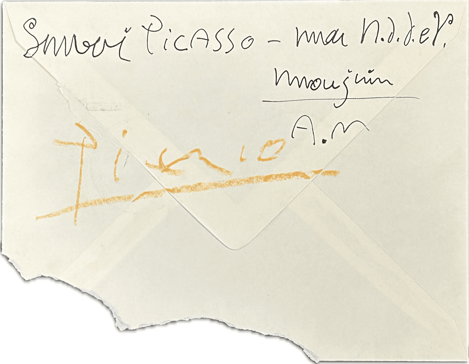 Painter Pablo Picasso Signed & Handwriting On Envelope Paris 1961 JSA Letter Other painter-pablo-picasso-handwriting-envelope, supplier stock photo