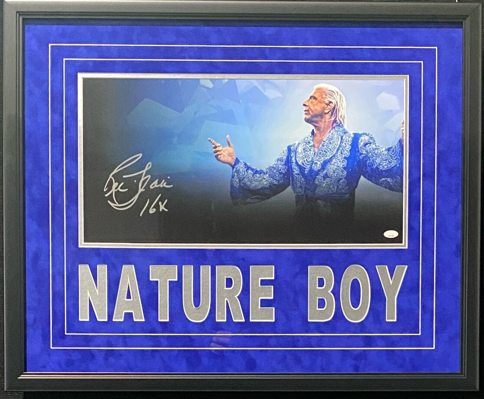 Ric Flair Signed Autographed 12×24 Framed Photo JSA Authenticated Ric Flair Photo 12x24-12-24-framed, supplier stock photo
