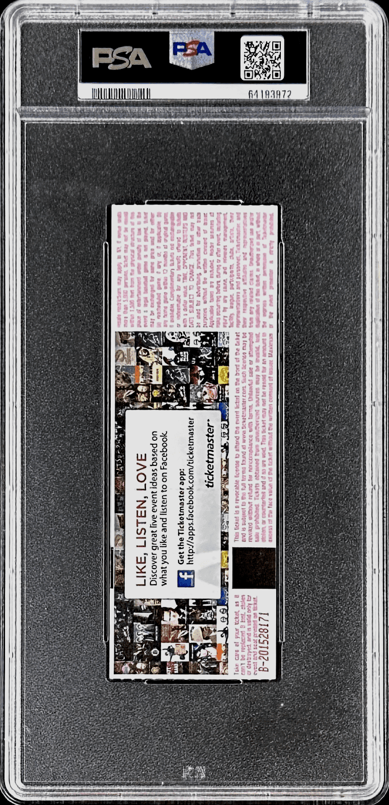 Undertaker Signed WWE WrestleMania XXXIII Apr. 2, 2017 Full Ticket PSA Auto 10 Undertaker Ticket Stub wwe-wrestlemania-xxxiii-apr-2-2017, view 3, supplier stock photo
