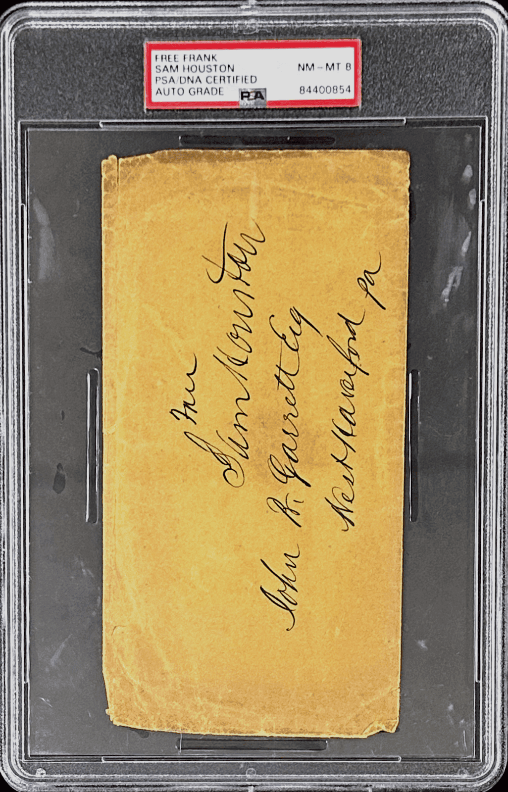 Sam Houston Signed Free Frank PSA First President of The Republic of Texas Other sam-houston-free-frank-first-president, view 2, supplier stock photo