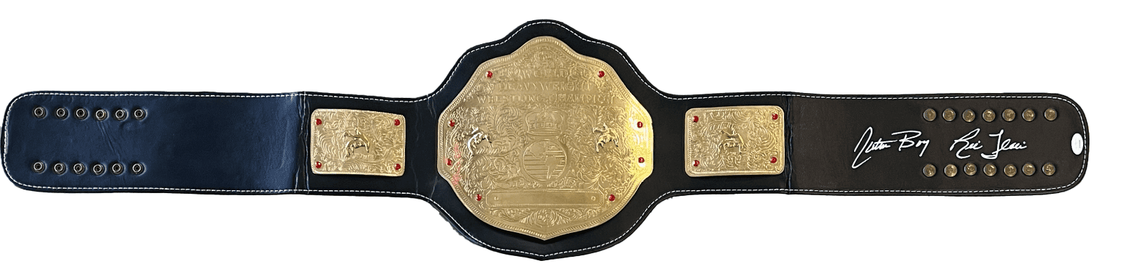 Ric Flair Signed Autographed Custom Black & Gold Belt JSA Nature Boy White Ric Flair Other black-gold-belt-nature-boy-white, supplier stock photo