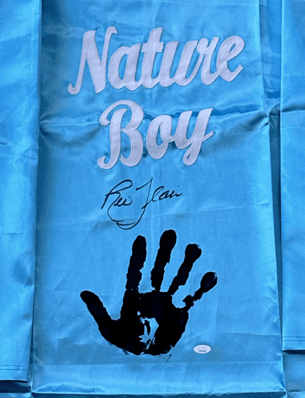 Ric Flair Signed Autographed & Personal Chop Handprint Blue Robe JSA Authentic Ric Flair Other personal-chop-handprint-blue-robe, view 2, supplier stock photo