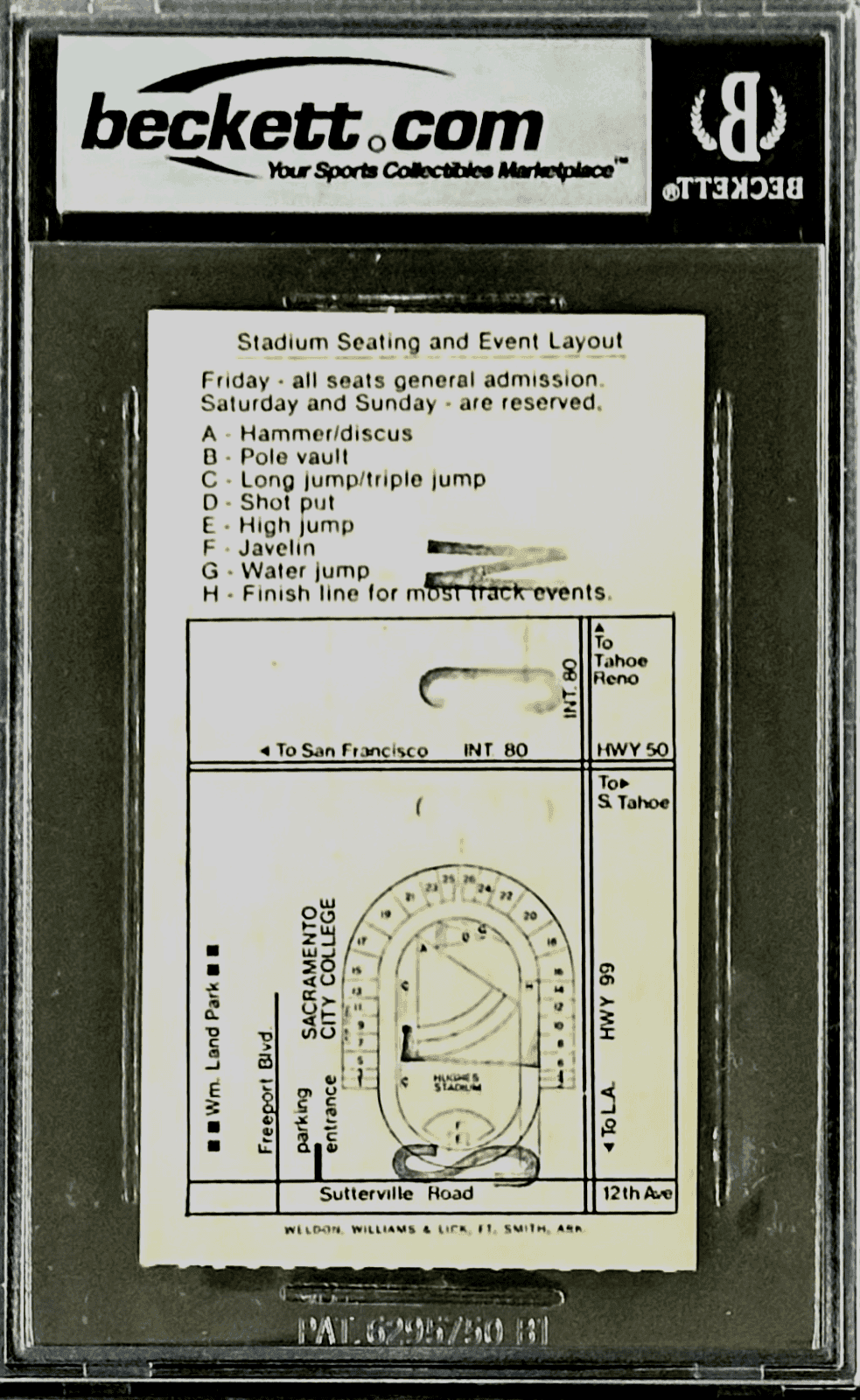 Carl Lewis Signed 1981 USA Outdoor Track-Field Championships Beckett Ticket Stub Ticket Stub carl-lewis-1981-usa-outdoor-track, view 3, supplier stock photo