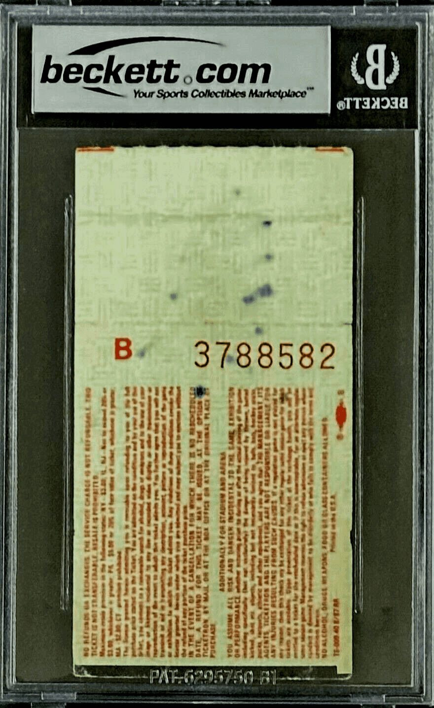 Mike Tyson vs Michael Spinks Signed Ticket Stub Beckett 1st Round KO Mike Tyson Ticket Stub vs-michael-spinks-1st-round-ko, view 3, supplier stock photo