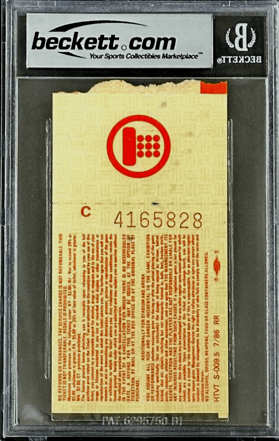 Mike Tyson vs James Smith Signed Ticket Stub Beckett Tyson 12th Round UD Mike Tyson Ticket Stub vs-james-smith-12th-round-ud, view 3, supplier stock photo