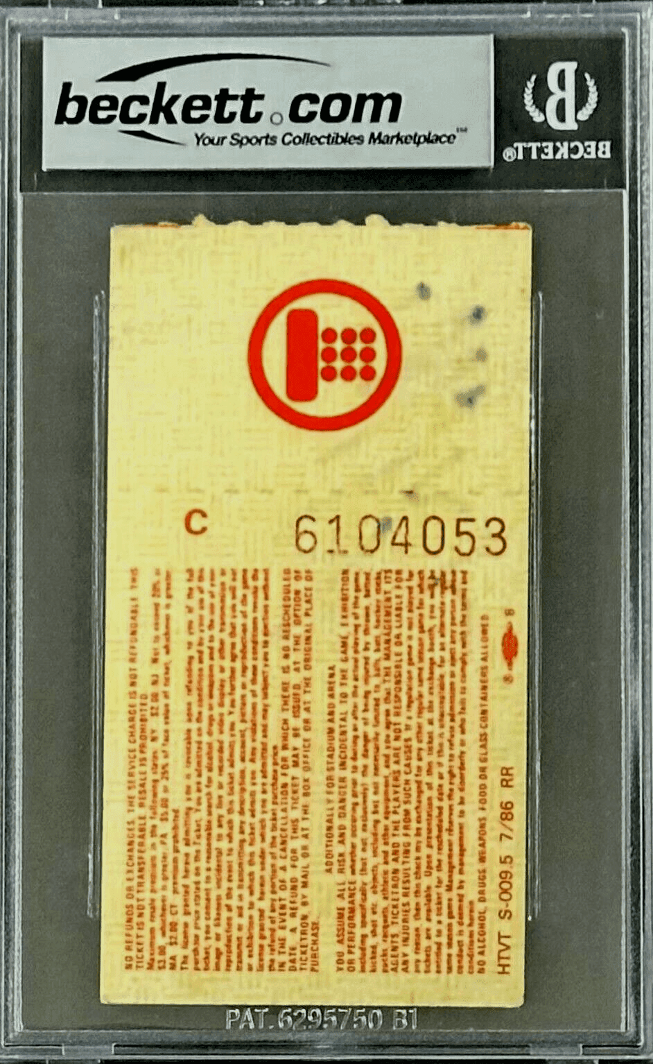 Mike Tyson vs Tyrell Biggs Signed Ticket Stub Beckett Tyson 7th Round TKO Mike Tyson Ticket Stub vs-tyrell-biggs-7th-round-tko, view 3, supplier stock photo