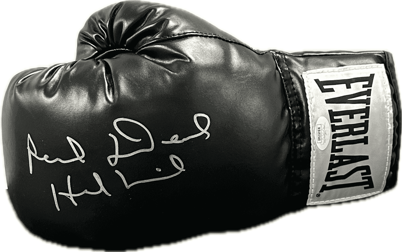 Evander Holyfield “Real Deal” Signed Autograph Black Boxing Glove JSA Left Evander Holyfield Glove evander-holyfield-real-deal-black-boxing, supplier stock photo