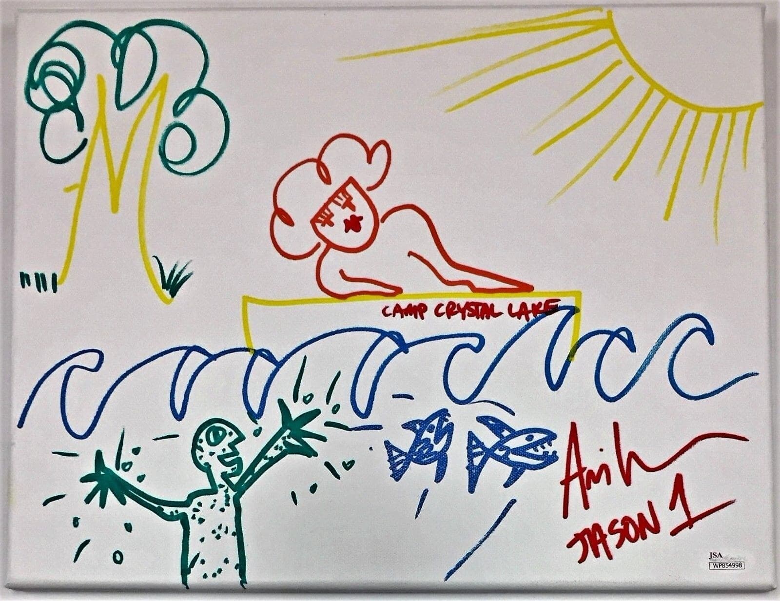 Ari Lehman Jason Friday the 13th Hand Drawn Sketch Signed 11×14 Canvas WP854998 Ari Lehman Canvas 11x14-ari-lehman-jason-friday-13th-drawn, supplier stock photo