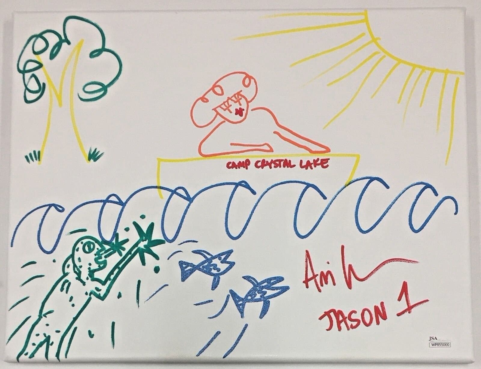 Ari Lehman Jason Friday the 13th Hand Drawn Sketch Signed 11×14 Canvas WP855000 Ari Lehman Canvas 11x14-ari-lehman-jason-friday-13th-drawn, supplier stock photo