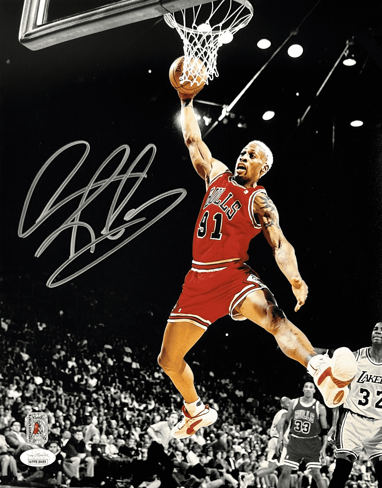 Dennis Rodman Signed Autographed 11×14 Photo JSA Authentic Chicago Bulls 6 Dennis Rodman Photo 11x14-11-14-6, Chicago Bulls, supplier stock photo