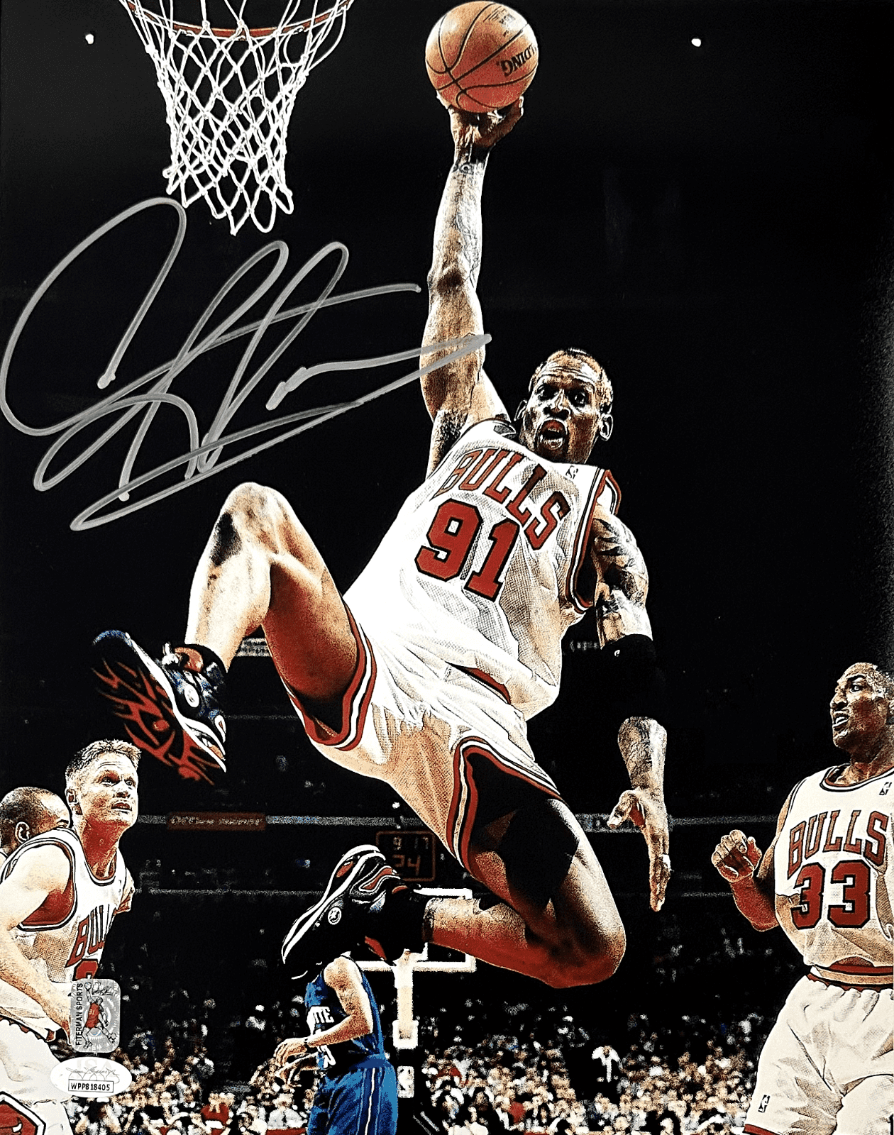 Dennis Rodman Signed Autographed 11×14 Photo JSA Authentic Chicago Bulls 9 Dennis Rodman Photo 11x14-11-14-9, Chicago Bulls, supplier stock photo