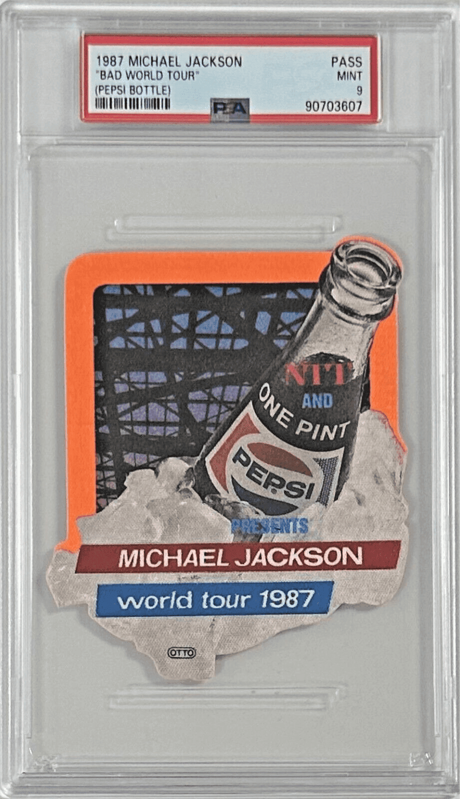 Michael Jackson 1987 “Bad World Tour” Unused Pass PSA Mint 9 Pepsi Bottle Michael Jackson Other michael-jackson-1987-bad-world-tour, supplier stock photo