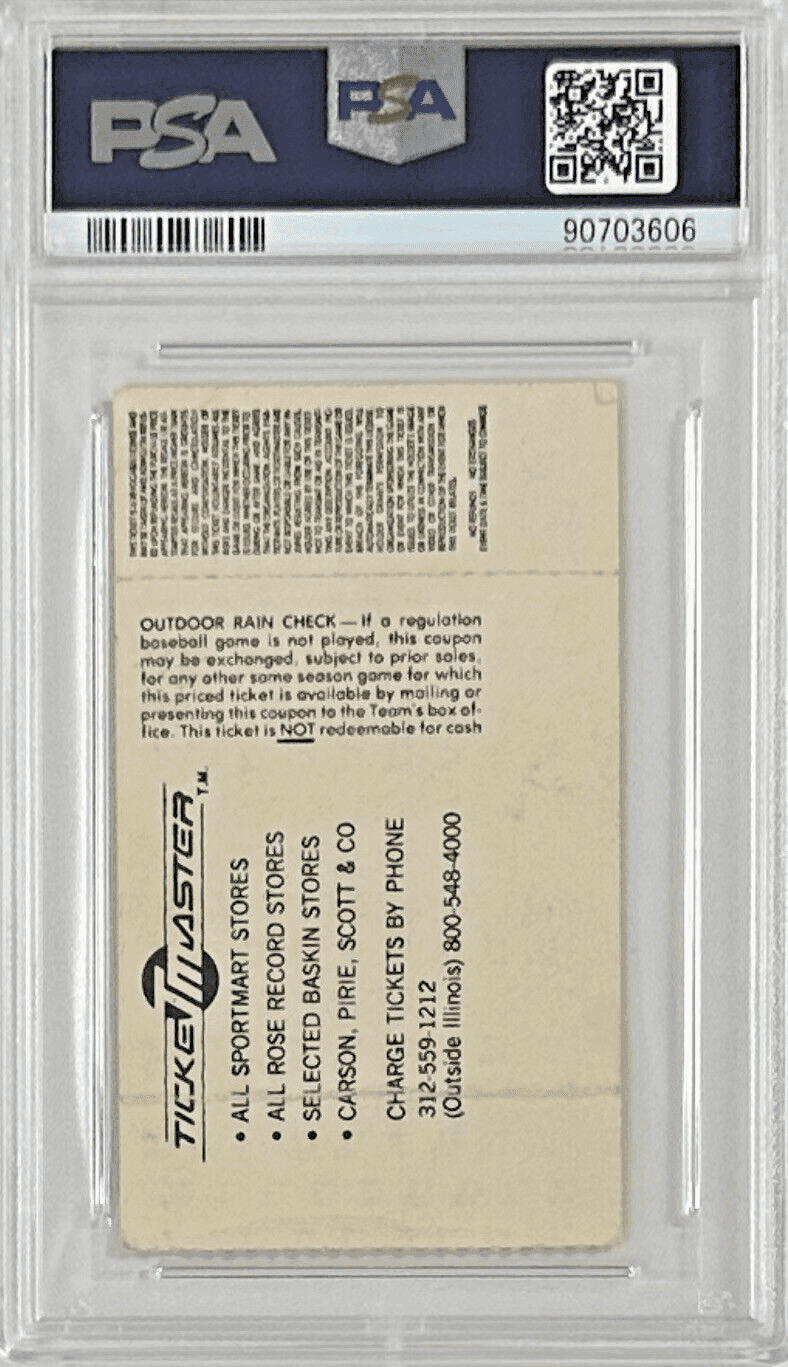Michael Jackson Ticket Stub 1984 The Jacksons Victory Tour PSA FR1.5 Comiskey Michael Jackson Ticket Stub michael-jackson-1984-jacksons-victory-tour, view 3, supplier stock photo