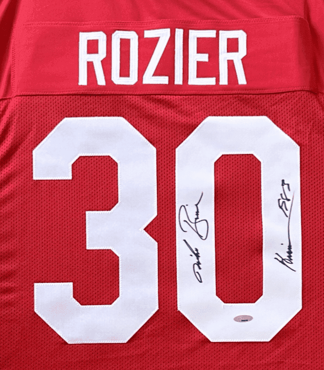 Mike Rozier Signed Autographed Red Jersey TriStar Authenticated Heisman 1983 Mike Rozier Jersey mike-rozier-red-tristar-heisman-1983, view 2, supplier stock photo