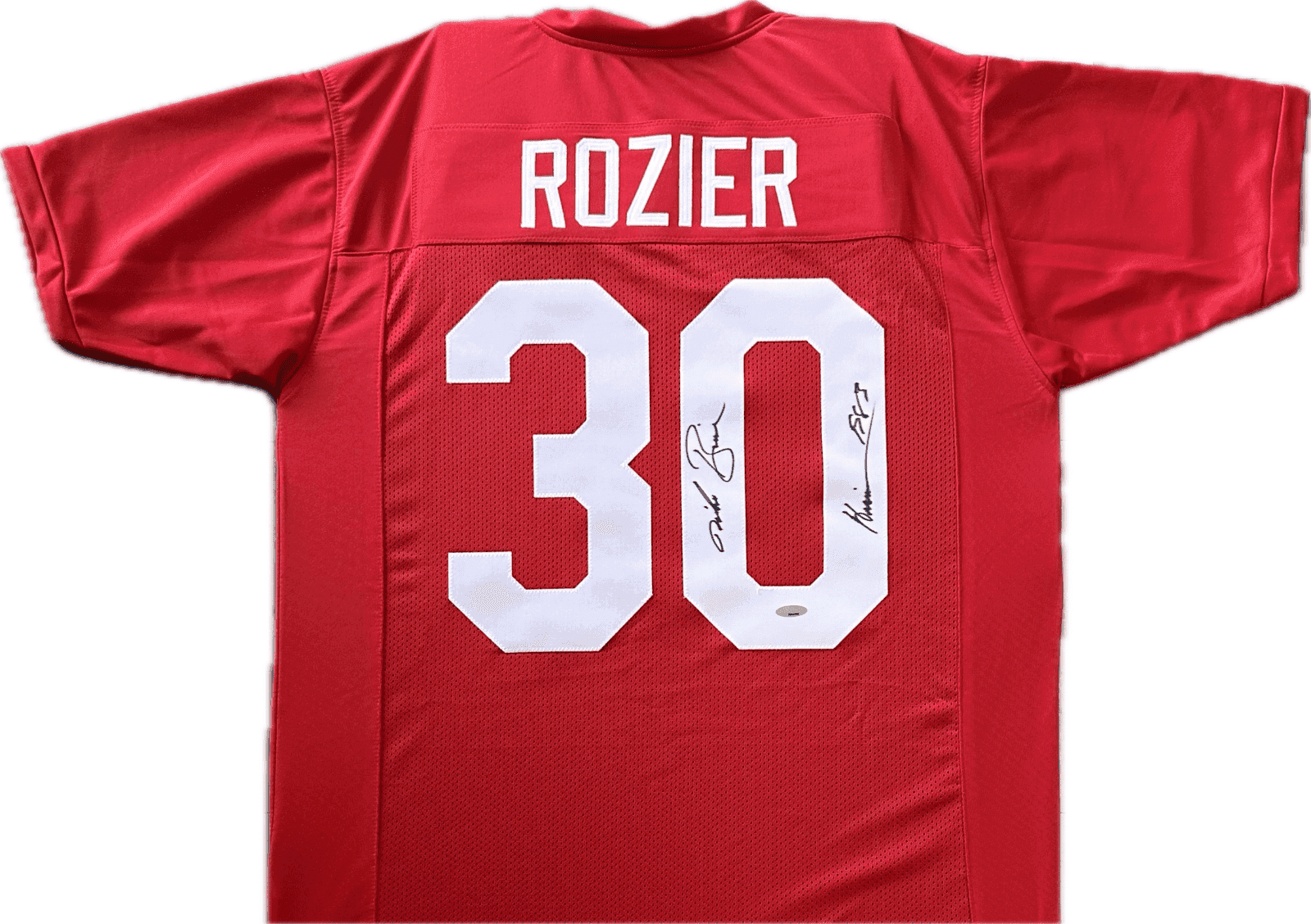Mike Rozier Signed Autographed Red Jersey TriStar Authenticated Heisman 1983 Mike Rozier Jersey mike-rozier-red-tristar-heisman-1983, supplier stock photo