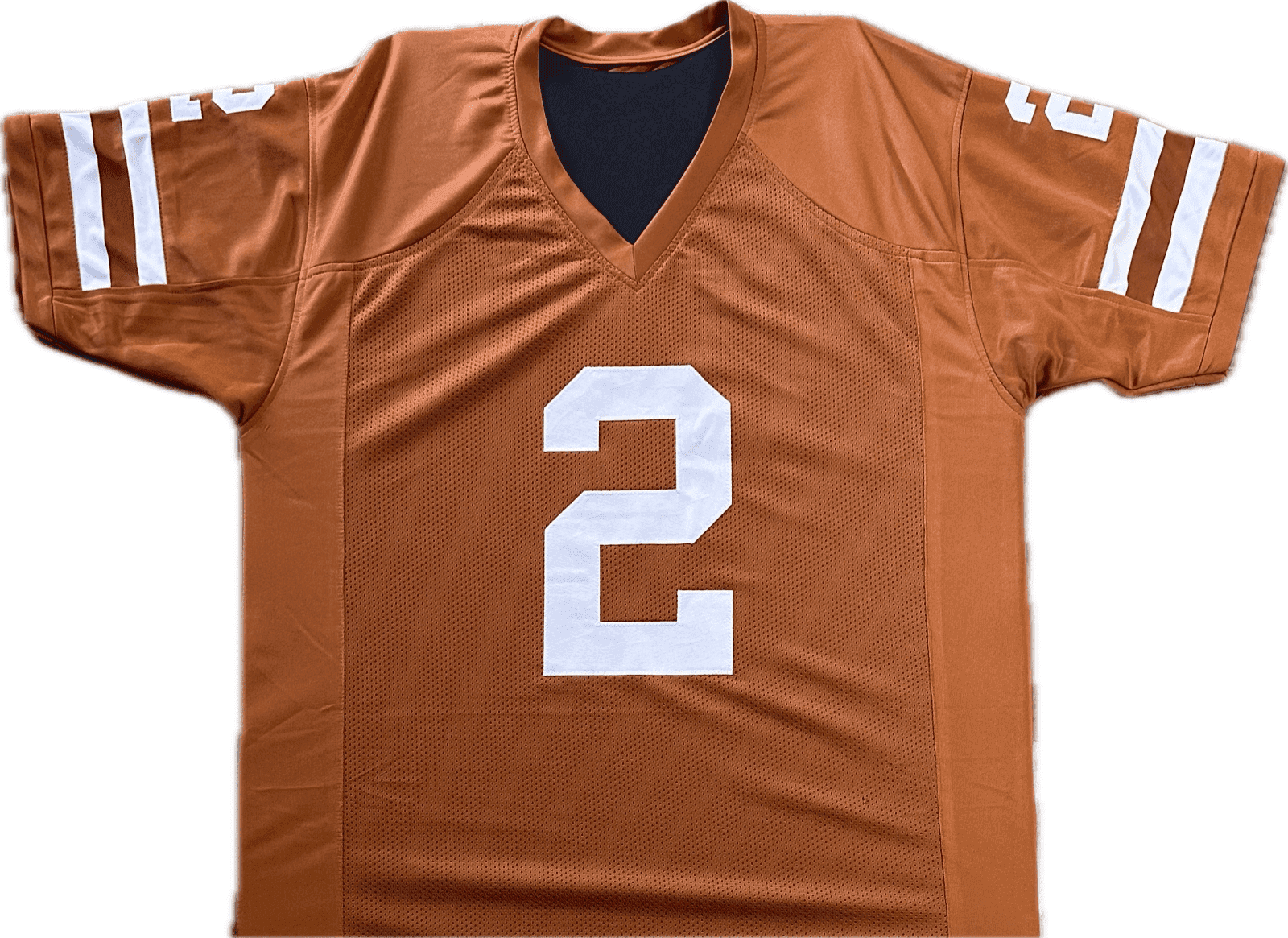 Eric Metcalf Signed Autographed Burnt Orange Jersey FSG Authenticated Eric Metcalf Jersey eric-metcalf-burnt-orange-fsg, view 2, supplier stock photo